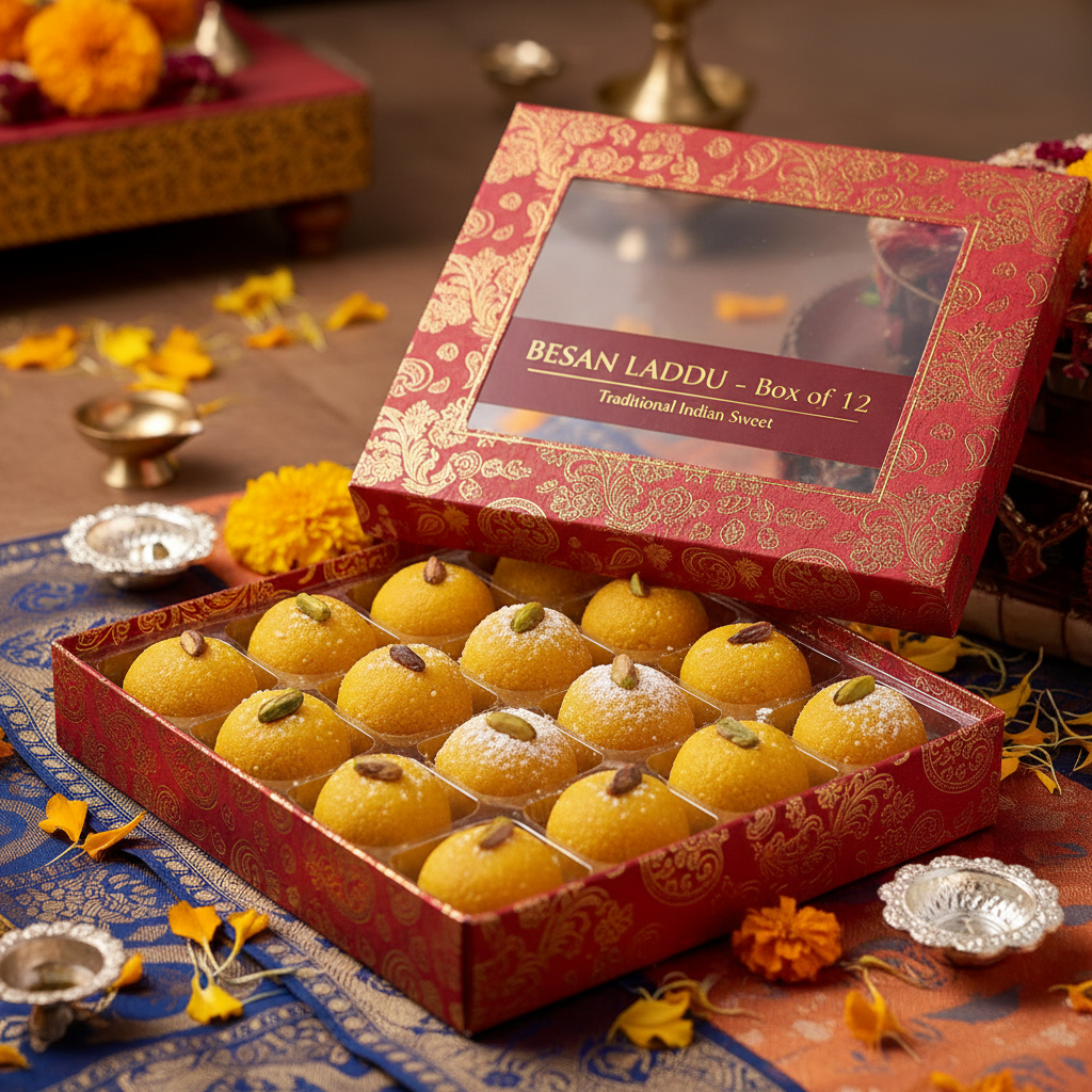 Besan Laddu Box of 12